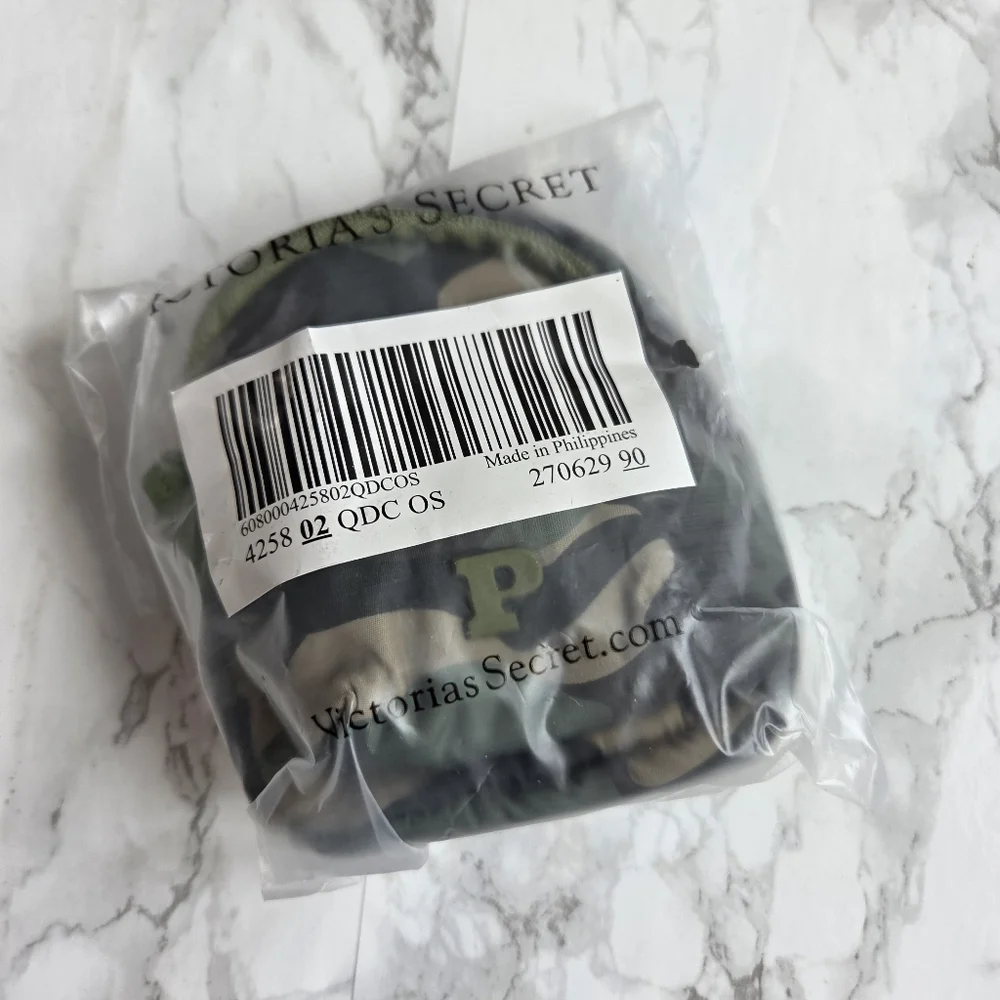 Victoria's Secret PINK Mini Backpack Keychain Charm Green Camo NWT